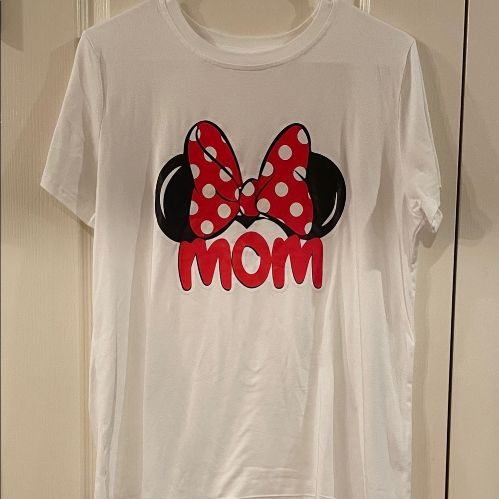 White Kids Shirt with Red Polka Dot Bow Design